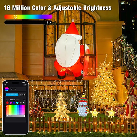 String Lights, 600 LEDs, 198 ft RGB Color Changing, Indoor Outdoor