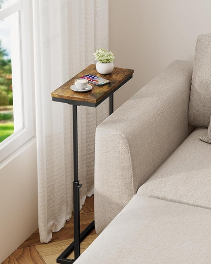 TUTOTAK End Table, Side Table, Tall Couch Table, Sofa Table, Living Room, Bed Room, Brown TB01BB0832