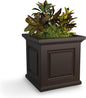 Mayne Nantucket 20-Inch Square Planter – Self-Watering, Weather-Resistant Planter for Flowers – Durable Outdoor Design for Patio, Porch, or Entryway