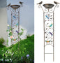 SUNNYPARK Bird Bath with Trellis Outdoor, Antique Garden Iron Plant Trellis with Decorative Dragonfly Detachable Bird Bath Bowl Metal Potted Plant Support for Climbing Flowers