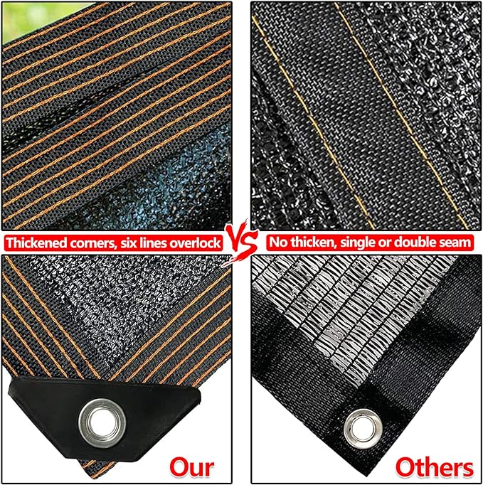 Shade Cloth 90% Sunblock Net for Garden Patio, for, Shade Sails -for Plants Greenhouse Outdoor Pergola Lawn Swimming Sun Shade Cloths for Kennel Chicken Coop Easier to Hang Shade Net Cover