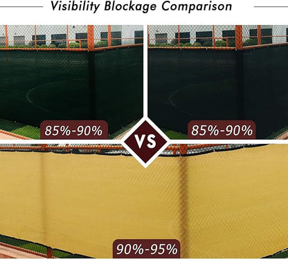 UPGRADE Privacy Fence Screen 4'x4' Sand Outdoor 90% Visibility Blockage 170 GSM Mesh Shade Cover Panels for Backyard,Balcony,Home Decoration with Zip Ties,Customized Avaliable