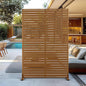 Outdoor Privacy Screen,72" H×47" W Metal Privacy Screen, Freestanding Privacy Fence Panels for Patio