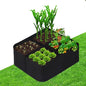 CJGQ Fabric Raised Garden Beds Outdoor, 2X2 Ft 4 Grids Plant Grow Bags,Vegetables Planter Raised Bed for Growing Potatoes Flowers, Square Plant Growing Container Bags for Outdoor Indoor