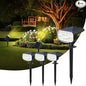Solar Lights Outdoor Waterproof IP65,Auto On/Off, 2700K 2 Lighting Modes, Super Bright LED, Solar Powered Yard Garden Solar Spot Lights for Outside Landscape,4 Pack