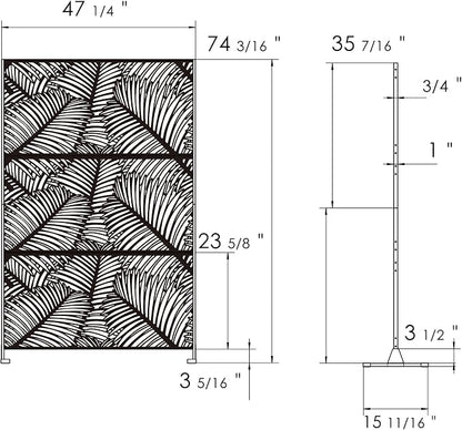 Kozyard Metal Privacy Screen 74" H x 47.2" W Decorative Outdoor Divider - Image 7