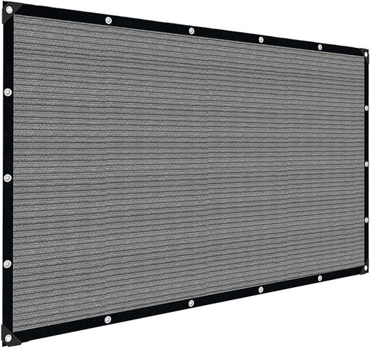 Sun Shade Cloth with Grommets,90% UV Protection Shade Fabric,Pergola Shade Cover Canopy Fence Privacy Screen Balcony,Sunshades for Patio Pergola Garden Backyard Porch Outdoor,Grey-5x10FT