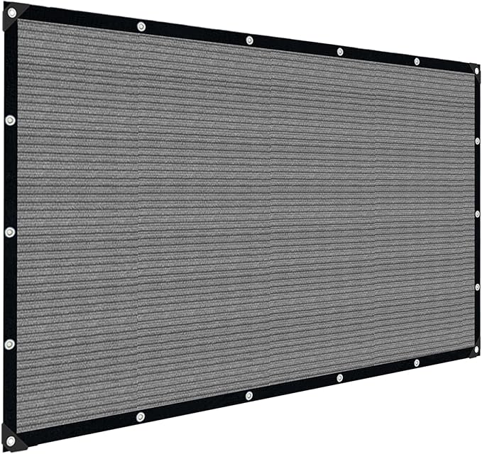 Sun Shade Cloth with Grommets,90% UV Protection Shade Fabric,Pergola Shade Cover Canopy Fence Privacy Screen Balcony,Sunshades for Patio Pergola Garden Backyard Porch Outdoor,Grey-8x20FT