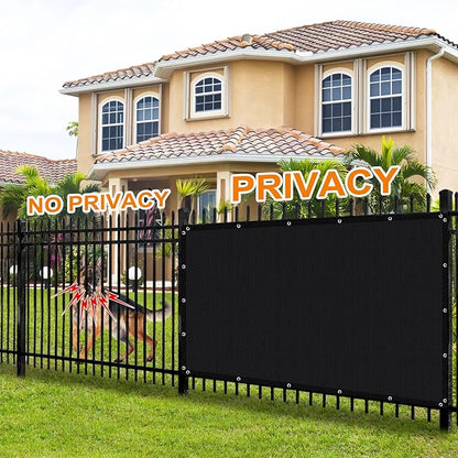Artpuch 90% Sun Shade Cloth, 5 x 10 FT Pergola Shade Cover Canopy with Grommets, Sun Screen Fabric Tarp for Patio, Outdoor, Garden, Backyard, Black