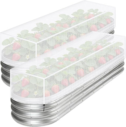 2 Pack Garden Netting for Raised Beds, 74.8" x 39.3" x 19.6" Garden Bed Insect Bird Netting Cover, Raised Garden Bed Plant Cover Mesh Pest Barrier Screen for Protecting Vegetables Fruits Flowers