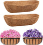 Riare 2 Pack 36 Inch Trough Coco Coir Liners for Planters, Pre-Formed Coconut Coir Replacement Liner Natural Coco Fiber Window Box Liners for Wall Planter, Window Basket Deck Railing Planter