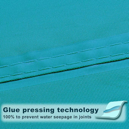 SUNNY GUARD Waterproof Sun Shade Sail 18'x18'x18' Turquoise Blue Triangle UV Block Sunshade for Backyard Yard Deck Patio Garden Outdoor Activities and Facility(Customized)