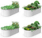 A ANLEOLIFE 4-Pack 6X3X2ft & 8X4X2ft Deep Root Galvanized Raised Garden Beds Outdoor for Planting Vegetables Flowers Herb, Antique White