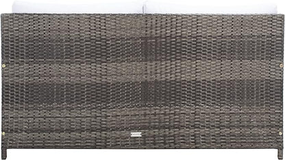 Safavieh Outdoor Collection Cadeo Grey Brown/White Cushion Daybed PAT7500C