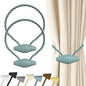 Hion Magnetic Curtain Tiebacks Gray Blue 2pcs, Curtain Tiebacks Buckles Holdbacks Holders Hooks Clip for Home Bedroom Office Decorative Curtain
