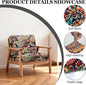Patio Cushion Covers 4 Pack, Blue Stretch Slipcovers, 92% Polyester