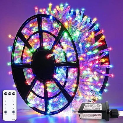 String Lights 163 ft Multicolor 500 LED, 8 Modes and Timer