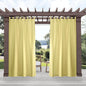 Exclusive Home Cabana Solid Indoor/Outdoor Light Filtering Hook-and-Loop Tab Top Curtain Panel Pair, 54"x144", Sundress