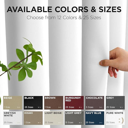 Joydeco Blackout Patio Sliding Door Curtains 72 Inches Long, Grommet Privacy Room Divider Curtains, Extra Wide Thermal Blackout Drapes for Bedroom Living Room (Pure White, 60Wx72L, 1 Panel)