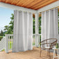 Town & Country Basics Cabana Solid Heavyweight Indoor Outdoor Curtains, Light Filtering Opacity with Grommet Top, Water Repellent, 2-Pack Set, 54"x132", Taupe
