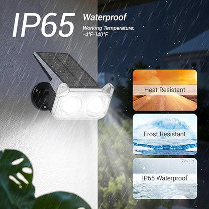 WdtPro Upgraded Bright Solar Lights Outdoor Waterproof, Auto ON/Off Solar Spot Lights Outdoor, Dusk to Dawn Spotlights, Adjustable Landscape Lighting for Yard Tree Path Garden, Cool White, 6 Pack