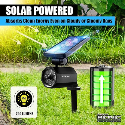 Bell+Howell Bionic Spotlight Motion Solar Spot Lights Outdoor Waterproof, Landscape Light, Outdoor Solar Yard Lighting Weather Resistant, Super Bright LED Lights, for Garden, Lawn As Seen On TV
