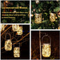 Solar Mason Jar Lanterns, 8 Pack with 30 Warm White LEDs