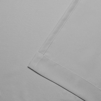 Exclusive Home Cabana Solid Indoor/Outdoor Light Filtering Hook-and-Loop Tab Top Curtain Panel Pair, 54"x132", Cloud Grey