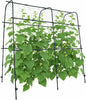 Cucumber Trellis Arch 5.3FT Black PP Coated Stainless Steel Garden Arch Trellis for Climbing Plants Outdoor, Garden Vegetable Trellis for Climbing Plants with Netting