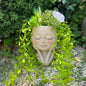 Head Planter Pot for Plants - Face Flower Pots Indoor Outdoor, Cute Succulent Head Planter, Creative Plant Pots With Drainage, Resin Cactus Planter Coffee Table Decor, Women/Mother Vase Gifts Ideas
