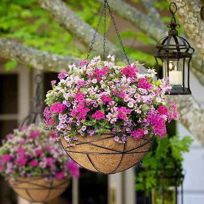 2 Pack 12 Inch Round Replacement Coco Liners for Hanging Basket Natural Coconut Fiber Liner for Flower Planter Coco Coir Pots for Indoor Outdoor Garden Plants