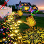 Butterfly Solar Watering Can Lights, Outdoor Waterproof Garden Lanterns with Shepherd Hook, Solar Garden Decor for Yard Outdoor Landscape Pathway, Gift for Women Mom Grandma,Christmas Gifts, 2 Pack