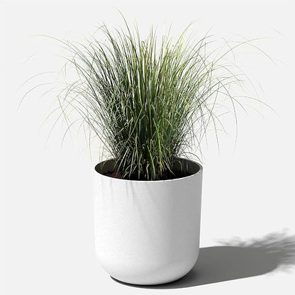 Veradek Round Lima Plastic Planter Pots for Indoor/Outdoor Garden Use, White, Suitable for Small to Large Succulent Plants, Flowers, Modern Interior Plants