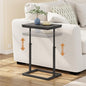 TUTOTAK End Table, Side Table, Tall Couch Table, Sofa Table, Living Room, Bedroom,Black TB01BK083P