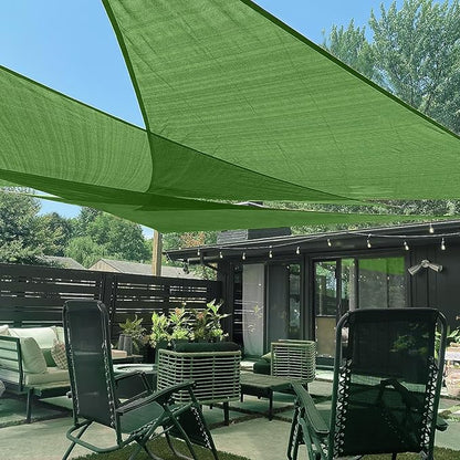 LOVE STORY Custom Size 6'x12'x13.4' Piquant Green Sun Shade Sail Right Triangle Sunshade Fabric Awning Canopy for Patio Backyard Carport Pergola (Customized)