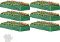 YITAHOME 6pcs 12x4x1 ft Galvanized Raised Garden Bed Kit, Large Metal Planter Box with Gloves, Safety Rubber & Support Rod, Outdoor Flower Bed for Plants Vegetables, Black