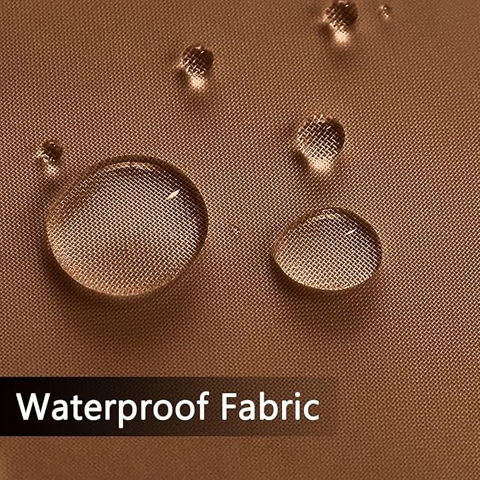 SpaceDresser Waterproof Outdoor Sheer Curtains for Patio - 4 Panels Rod Pocket Indoor Voile Sheer Curtain for Living Room,52W x 120L inch,Brown