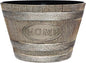 Classic Home and Garden Whiskey Barrel Planters - Home Flower Planter Pot - Decorative Garden Pots - Indoor & Outdoor Resin Planters - Weather-Resistant Planting Pots (15" Oak Brown, Pack of 1)