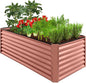 Best Choice Products 6x3x2ft Outdoor Metal Raised Garden Bed, Deep Root Box Planter for Vegetables, Flowers, Herbs, 269 Gallon Capacity, 100% Non Toxic Materials - Terracotta