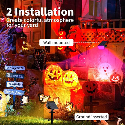 Solar Spot Lights Outdoor Color Changing, [7 Mode/12 Pack] Christmas Landscape Spotlights, Solar Lights Outdoor Waterproof, Solar Led Powered Flood Light for Outside Pathway Yard Garden Walkway
