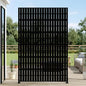 Casaphoria Metal Privacy Screen Outdoor, 72" H x 47" W Freestanding Decorative Privacy Screen for Patio Deck Balcony Garden with Stable Base, Black-Fence