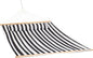 Sunnydaze Quilted Outdoor Hammock with Spreader Bars - Heavy-Duty 450-Pound Capacity Double Hammock for Outside - Black and White
