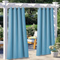 NICETOWN 2 Panels Sunlight Blocking Teal Blue Outdoor Curtains 95" L for Patio Waterproof, Thermal Insulated Rustproof Grommet Outdoor Indoor Window Curtains/Drapes for Porch, 52" W per Panel