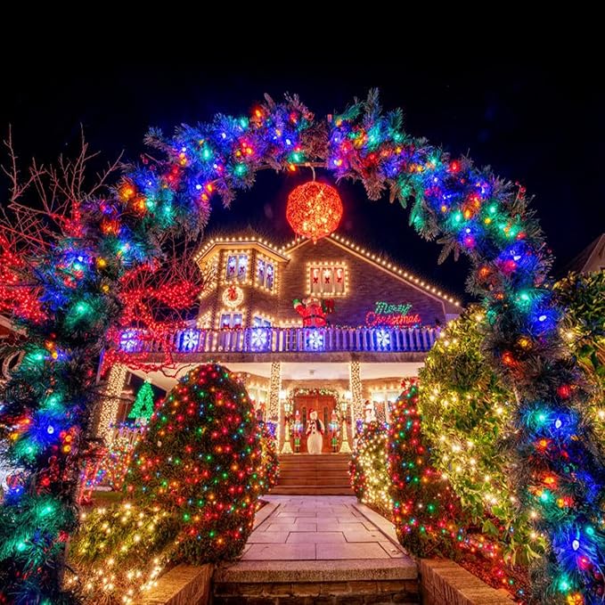 String Lights 163 ft Multicolor 500 LED, 8 Modes and Timer