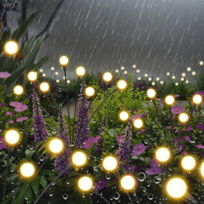 Solar Lights Outdoor-4Pack 32LEDs Solar Garden Firefly Lights Outside,Solar Powered Light Outdoor and Garden Decorative IP65 Waterproof,Yard Patio Pathway Decor,Gardening Gifts for Women,Warm White