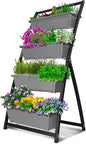 Outland Living 4-Ft Raised Garden Bed - Vertical Garden Freestanding Elevated Planters 4 Container Boxes - Good for Patio Balcony Indoor Outdoor - Perfect to Grow Vegetables Herbs Flowers