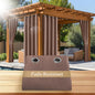 NICETOWN Fade Resistant Outdoor Curtains for Patio Waterproof, Lightfastness Grade 4 Longlasting Outside Drapes for Porch, Gazebo, Sun Blocking & Privacy Blackout Shades 2 Panels, Tan, W52 x L96 in