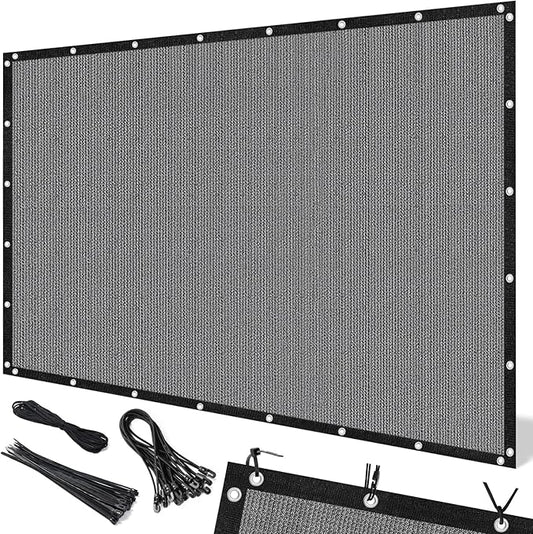 Artpuch 90% Sun Shade Cloth, 8 x 12 FT Pergola Shade Cover Canopy with Grommets, Sun Screen Fabric Tarp for Patio, Outdoor, Garden, Backyard, Light Grey