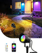 CORESLUX Smart RGBW Spot Lights Outdoor, Color Changing Warm White Landscape Lights with APP and Remote Control, Spotlight Waterproof for Garden Yard Patio Landscape, 1 Pack