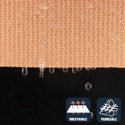 SUNNY GUARD Custom Size 14'x14'x14' Peach Fuzz Sun Shade Sail Triangle UV Block Shade for Backyard Yard Patio Deck Garden(Customized)